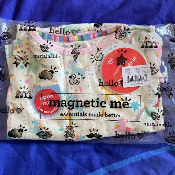 Magnetic Me Other - Magnetic Me Footie Pajamas, NWT, 3-6 Months, Modal, Magic Glitter Sparkle